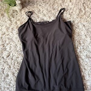 Elegant Envision studio sleek comfy material dark brown Women's Camisole